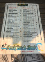 Manly Beach Shack menu