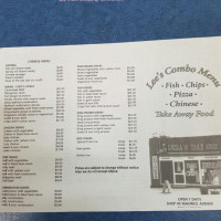 Lee's Pizza Take Away menu