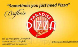 Drifter’s Paradise Pizza food
