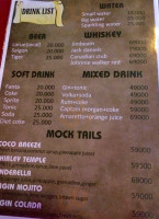 Firefly Restaurant Bar menu