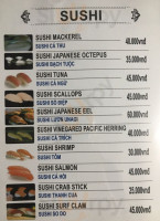 Wasabi Sushi menu