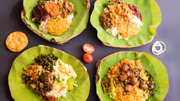 Nelum Kole With Sri Lankan food