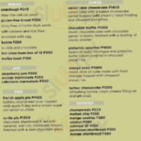 Tilde Handcraft Cafe menu