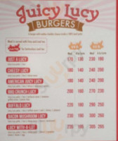 Cheddar Burst Burgers menu