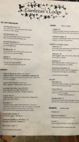 The Gardener's Grill menu