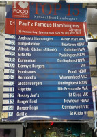 Paul's Famous Hamburgers food