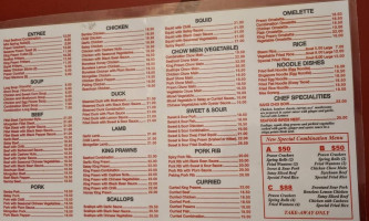 Australind Chinese menu