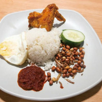 Nasi Lemak Ayam Taliwang inside