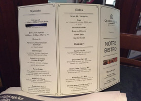 Crown Hotel menu