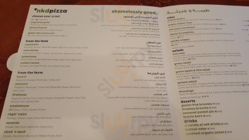 ‪nkd Pizza‬ menu