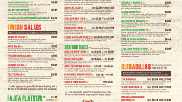 Fresco Mexican Grill Salsa menu