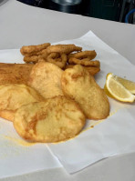 Hole In The Wall Burgers Fish Chips food