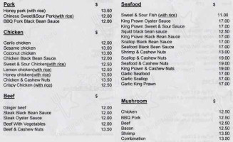 Great Wall Fast Foods menu