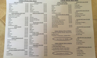 Kowloon Takeaways menu