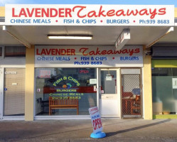 Lavendar Takeaways outside