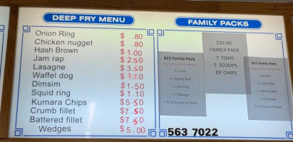 Stokes Valley Fish Supply menu