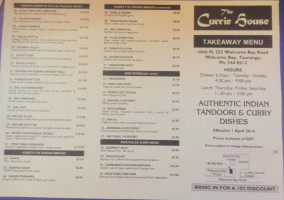 The Curry House menu