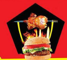 Flame Burger Charcoal Chicken food