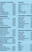 John Chan Takeaways menu