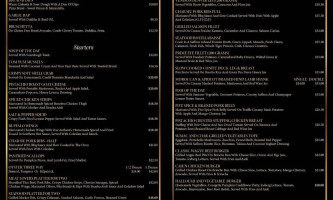 Ambrosia Bar And Restaurant Titirangi menu