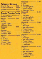 Fung Wah Takeaways menu