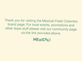 Mexicali Fresh Colombo food