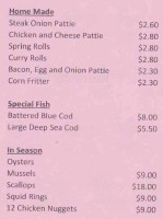 Belfast Food menu