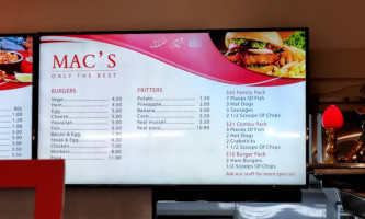 Mac's Fresh Fish Chips Masterton menu