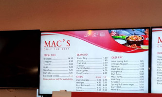 Mac's Fresh Fish Chips Masterton menu