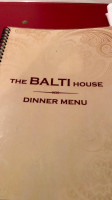 The Balti House menu