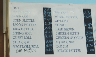 Clouston Park Fisheries Fish Chips menu