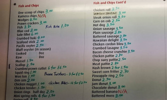 Maori Hill Takeaways menu