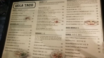 Hola Taco menu