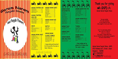 Garam Naram menu