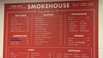 Smokehouse menu