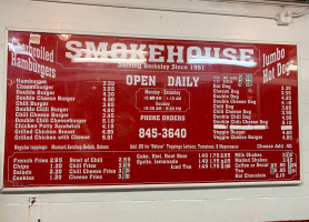 Smokehouse menu