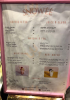 Snowee Gelato menu