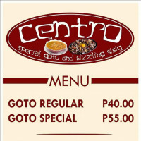 Centro Special Goto And Sizzling Sisig food