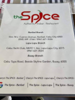 The Spice Lapu Lapu menu