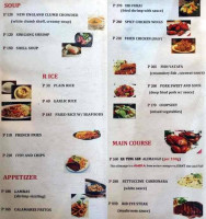 Blue Bay menu