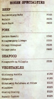 Bistro Group menu