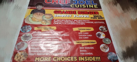 Chef Joel Cuisine And Grilling Station menu