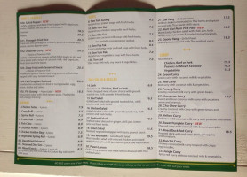 Thai Cuisine menu