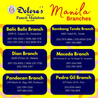 Dolora's Hauz Of Pancit Malabon (bambang Tondo Branch) menu