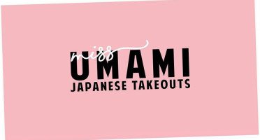 Miss Umami: Japanese Takeouts food