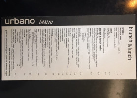 Urbano Bistro Rotorua menu