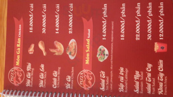 Pizza Tet menu