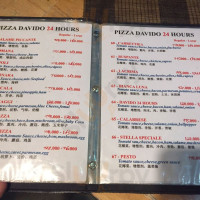 Davido Pizza 24 Hours menu