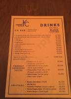 Kc-a Coffee Bistro menu