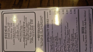 J O'grady's menu